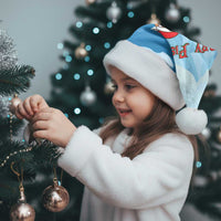 Christmas Fishing Christmas Santa Hat with Santa Claus Reindeer Iceberg and Merry Fishmas Design - Wonder Print Shop