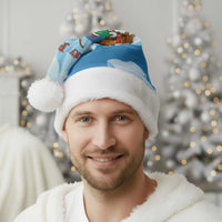 Christmas Fishing Christmas Santa Hat with Santa Claus Reindeer Iceberg and Merry Fishmas Design - Wonder Print Shop