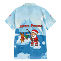 Christmas Fishing Family Matching Mermaid Dress and Hawaiian Shirt with Santa Claus Reindeer Iceberg and Merry Fishmas Design - Wonder Print Shop