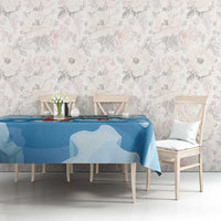Christmas Fishing Tablecloth with Santa Claus Reindeer Iceberg and Merry Fishmas Design - Wonder Print Shop