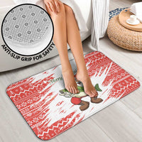 Christmas Fishing Bathroom Set with Santa Claus Fish Tree and Red Snowflake Pattern - Wonder Print Shop