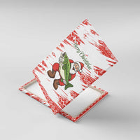 Christmas Fishing Canvas Wall Art with Santa Claus Fish Tree and Red Snowflake Pattern - Wonder Print Shop