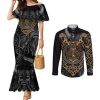viking-warrior-tatto-couples-matching-mermaid-dress-and-long-sleeve-button-shirts-valhalla-is-calling