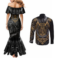 viking-warrior-tatto-couples-matching-mermaid-dress-and-long-sleeve-button-shirts-valhalla-is-calling