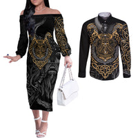 viking-warrior-tatto-couples-matching-off-the-shoulder-long-sleeve-dress-and-long-sleeve-button-shirts-valhalla-is-calling