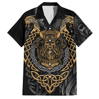 Viking Warrior Tatto Family Matching Off Shoulder Short Dress and Hawaiian Shirt Valhalla Is Calling - Wonder Print Shop