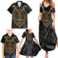 Viking Warrior Tatto Family Matching Summer Maxi Dress and Hawaiian Shirt Valhalla Is Calling - Wonder Print Shop