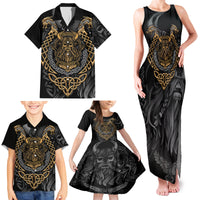 Viking Warrior Tatto Family Matching Tank Maxi Dress and Hawaiian Shirt Valhalla Is Calling - Wonder Print Shop