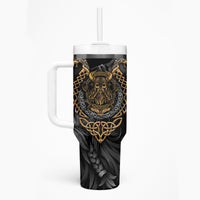 Viking Warrior Tatto Tumbler With Handle Valhalla Is Calling - Wonder Print Shop