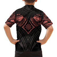 Feminine Polynesian Kid Hawaiian Shirt Mandala Tattoo Style - Wonder Print Shop