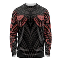 Feminine Polynesian Long Sleeve Shirt Mandala Tattoo Style - Wonder Print Shop