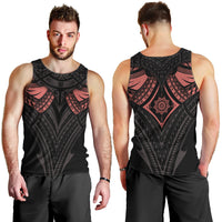 Feminine Polynesian Men Tank Top Mandala Tattoo Style - Wonder Print Shop
