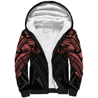 Feminine Polynesian Sherpa Hoodie Mandala Tattoo Style - Wonder Print Shop