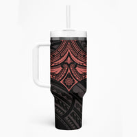 Feminine Polynesian Tumbler With Handle Mandala Tattoo Style - Wonder Print Shop
