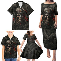 Work Like A Captain Play Like A Pirate Family Matching Puletasi Dress and Hawaiian Shirt - Wonder Print Shop