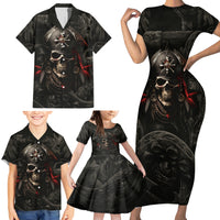 Work Like A Captain Play Like A Pirate Family Matching Short Sleeve Bodycon Dress and Hawaiian Shirt - Wonder Print Shop