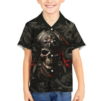 Work Like A Captain Play Like A Pirate Family Matching Short Sleeve Bodycon Dress and Hawaiian Shirt - Wonder Print Shop