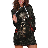 Work Like A Captain Play Like A Pirate Hoodie Dress - Wonder Print Shop