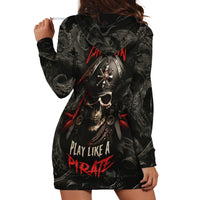 Work Like A Captain Play Like A Pirate Hoodie Dress - Wonder Print Shop