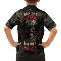Work Like A Captain Play Like A Pirate Kid Hawaiian Shirt - Wonder Print Shop