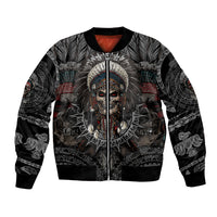 Skull Native American Warrior Bomber Jacket - Wonder Print Shop