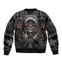 Skull Native American Warrior Bomber Jacket - Wonder Print Shop