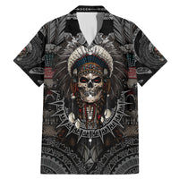 Skull Native American Warrior Family Matching Mermaid Dress and Hawaiian Shirt - Wonder Print Shop