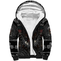 Skull Native American Warrior Sherpa Hoodie - Wonder Print Shop