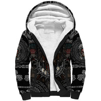 Skull Native American Warrior Sherpa Hoodie - Wonder Print Shop