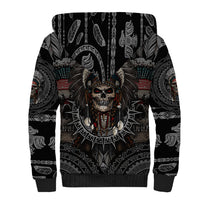 Skull Native American Warrior Sherpa Hoodie - Wonder Print Shop
