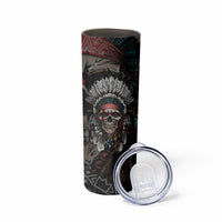 Skull Native American Warrior Skinny Tumbler - Wonder Print Shop