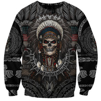 Skull Native American Warrior Sweatshirt - Wonder Print Shop