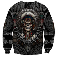 Skull Native American Warrior Sweatshirt - Wonder Print Shop