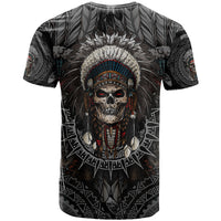Skull Native American Warrior T Shirt - Wonder Print Shop