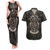 Until Valhalla Viking Couples Matching Tank Maxi Dress and Hawaiian Shirt - Wonder Print Shop
