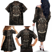 Until Valhalla Viking Family Matching Off Shoulder Long Sleeve Dress and Hawaiian Shirt - Wonder Print Shop