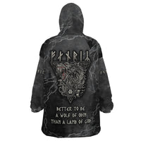 Fenir Viking Wearable Blanket Hoodie Better to be a Wolf of Odin - Wonder Print Shop