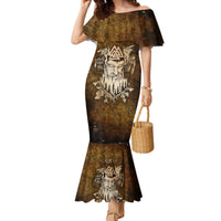 Odin Viking Family Matching Mermaid Dress and Hawaiian Shirt Valknut, Ravens, and Enchanted Forest - Wonder Print Shop