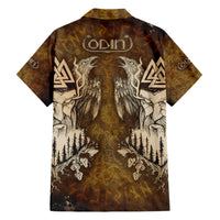 Odin Viking Family Matching Short Sleeve Bodycon Dress and Hawaiian Shirt Valknut, Ravens, and Enchanted Forest - Wonder Print Shop