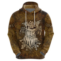 Odin Viking Hoodie Valknut, Ravens, and Enchanted Forest - Wonder Print Shop