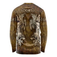 Odin Viking Long Sleeve Shirt Valknut, Ravens, and Enchanted Forest - Wonder Print Shop