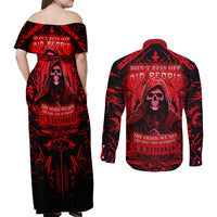 The Older We Get The Less Life In Prison Is A Deterrent Couples Matching Off Shoulder Maxi Dress and Long Sleeve Button Shirts - Wonder Print Shop