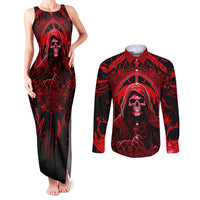 The Older We Get The Less Life In Prison Is A Deterrent Couples Matching Tank Maxi Dress and Long Sleeve Button Shirts - Wonder Print Shop