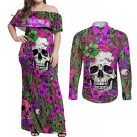 I Have A Good Heart But Bless This Mouth Couples Matching Off Shoulder Maxi Dress and Long Sleeve Button Shirts - Wonder Print Shop