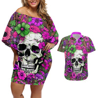 I Have A Good Heart But Bless This Mouth Couples Matching Off Shoulder Short Dress and Hawaiian Shirt - Wonder Print Shop