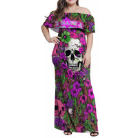I Have A Good Heart But Bless This Mouth Family Matching Off Shoulder Maxi Dress and Hawaiian Shirt - Wonder Print Shop