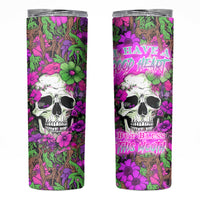 I Have A Good Heart But Bless This Mouth Skinny Tumbler - Wonder Print Shop