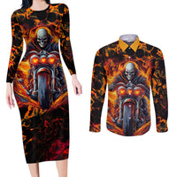 Be Come The Monster And Show Your True Smile Couples Matching Long Sleeve Bodycon Dress and Long Sleeve Button Shirts - Wonder Print Shop