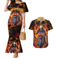 Be Come The Monster And Show Your True Smile Couples Matching Mermaid Dress and Hawaiian Shirt - Wonder Print Shop