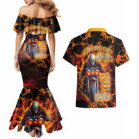 Be Come The Monster And Show Your True Smile Couples Matching Mermaid Dress and Hawaiian Shirt - Wonder Print Shop